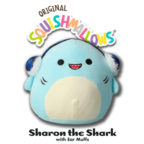 Squishmallows Other - Original SquishMallows Sharon the Shark with Ear Muffs